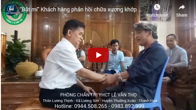 Bệnh nhân phản hồi chữa xương khớp tại phòng khám